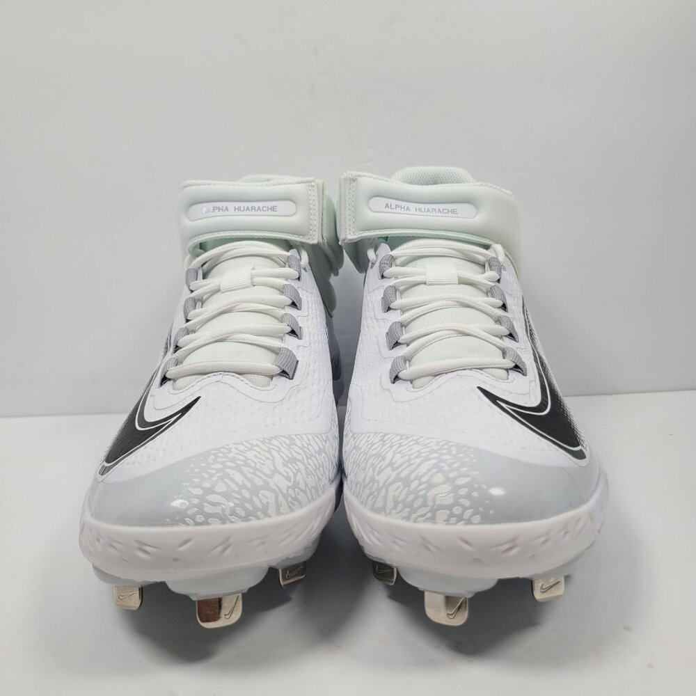 Nike Alpha Huarache Elite 4 Mid Men's White Cleats FD2744-100 US Size 12 NWB - Picture 5 of 10